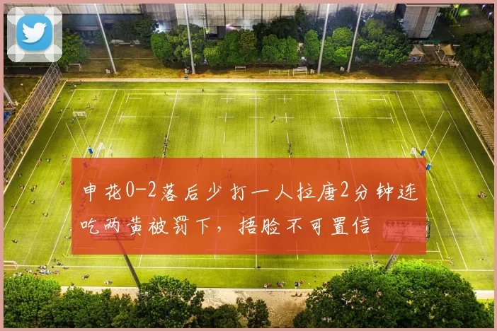 申花0-2落后少打一人拉唐2分钟连吃两黄被罚下,捂脸不可置信